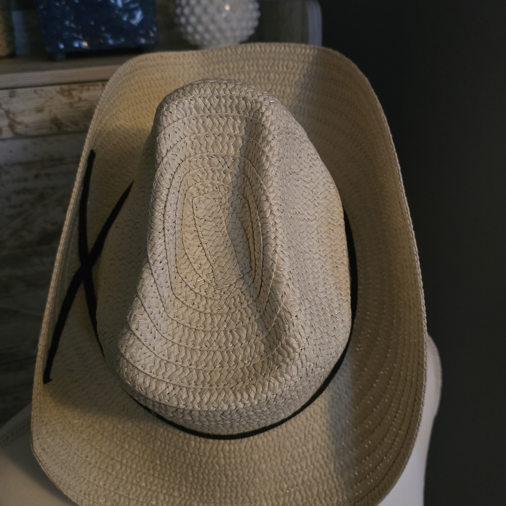 Stylish Cream Cowboy Straw Hat